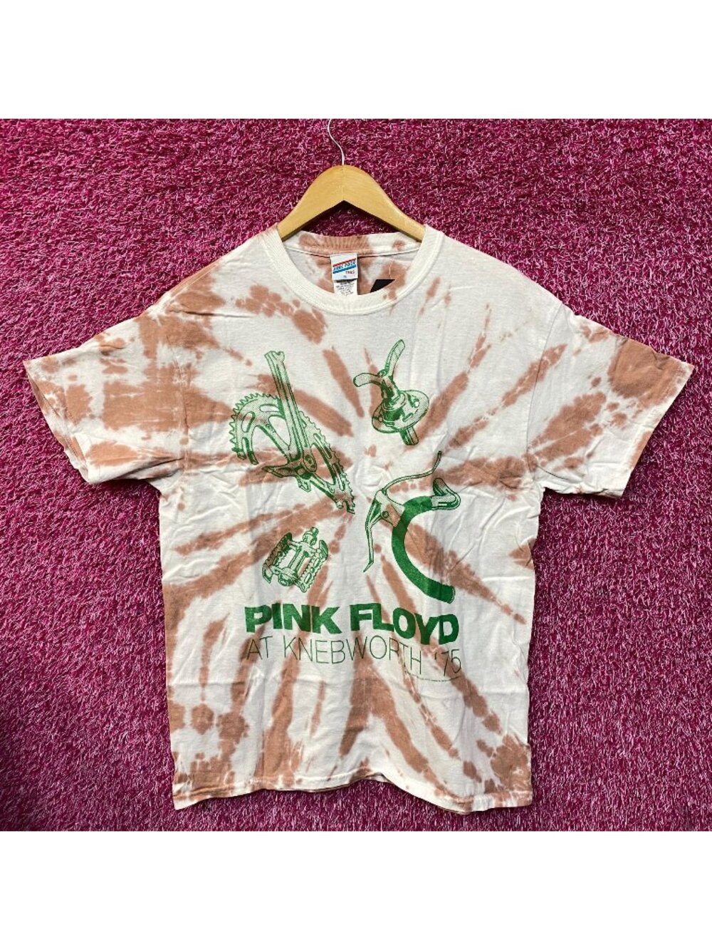 Pink Floyd Knebworth '75 Flea Market Tie Dye T-Shirt Medium